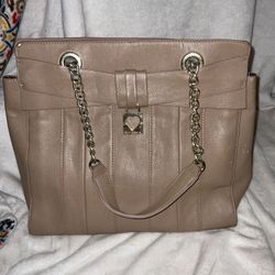 Betsy Johnson women’s Taupe Leather Tote Bag
