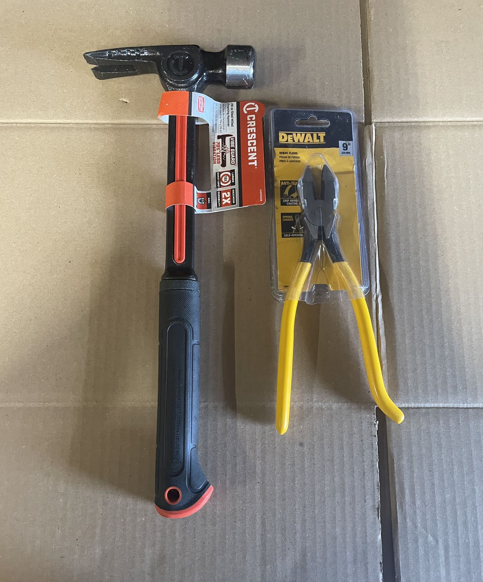 Hammer Crescent And Dewalt Rebar Pliers