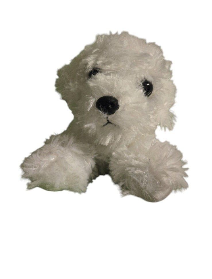 Plush white puppy dog stuffed animal 7" Aurora World