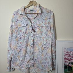 Duluth Trading Co. Garden Print Button-Up Shirt – Size L