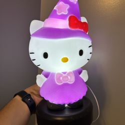 Hello Kitty Halloween Purple And Pink Witch Blow Mold 12" Lighted Yard Decor New