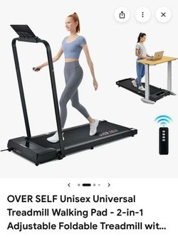 OVER SELF 2-in-1 Folding Walking Pad Treadmill