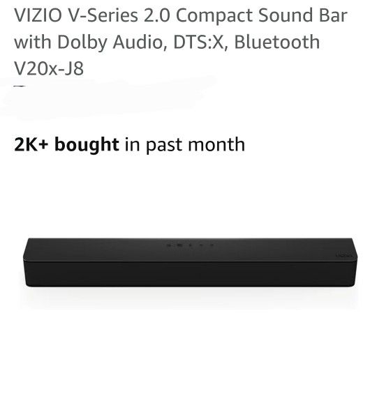 VIZIO V-Series 2.0 Compact Sound Bar with Dolby AudioV20-J8 (w/o remote)
