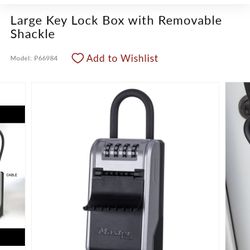 Master Lock Large Key Combination Lockbox W/ Removable Shackle