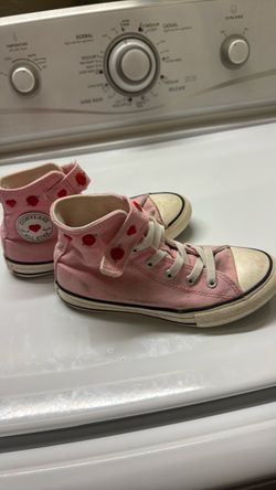 Girls high top converse.