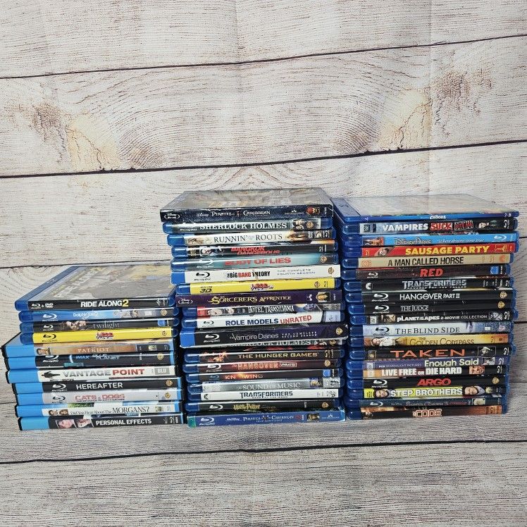 Lot of 49 Blu-ray Movies Action Comedy Horror Sci Fi Mixed Genres READY TO SHIP!