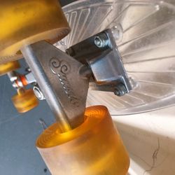 Sunset Skateboard Co. Skateboard 22” Clear Board Yellow Wheels