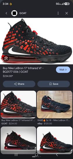 Nike LeBron 17 infareds size 11