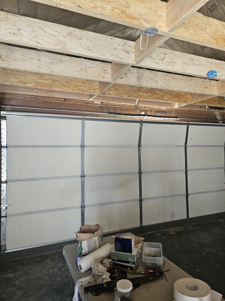 Garage Door In Really Good Shape With motor And Remote Control