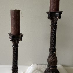 Home Decor 2 Tall Stick Holder With Candle