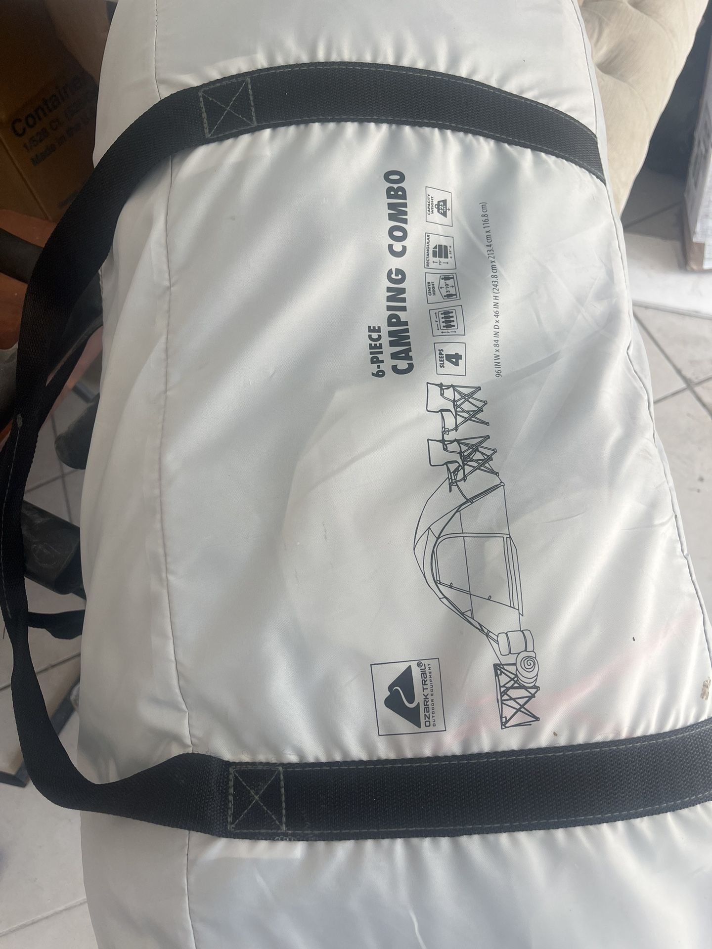 ozark trail piece camping combo set up