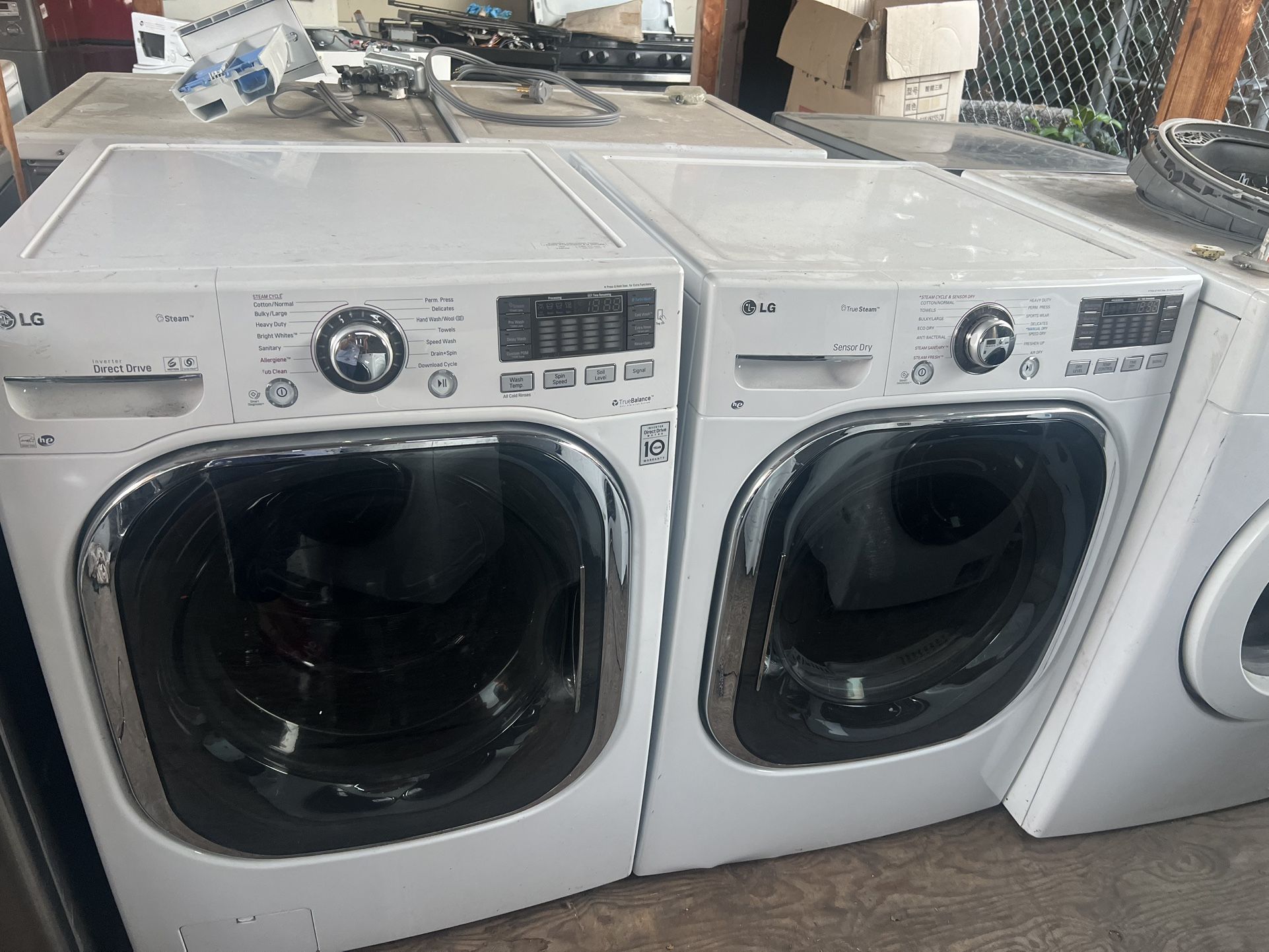 Washer and dryer, LG Front Load electric 220 with three months warranty, free delivery in the Oakland area, outside the Oakland area there is a charge