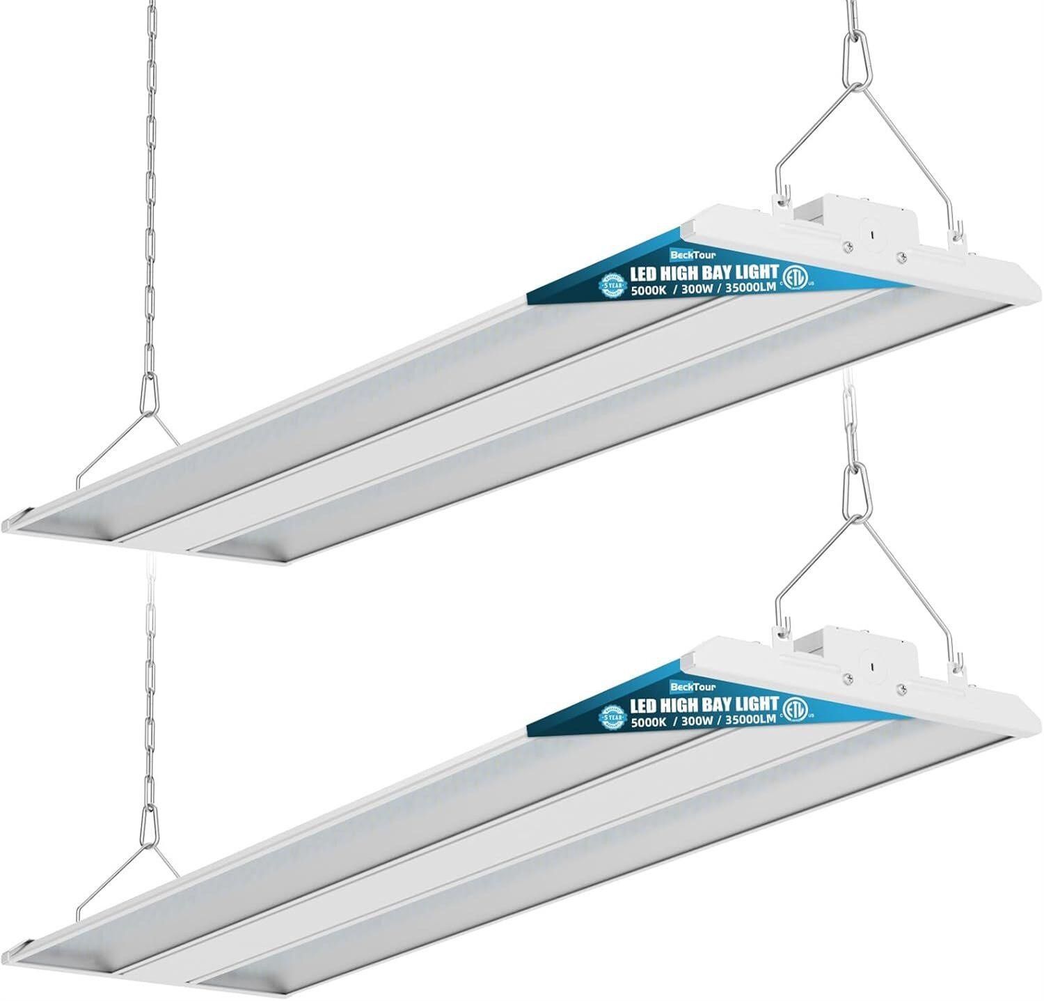 300W LED Linear High Bay Shop Light 2 Pack