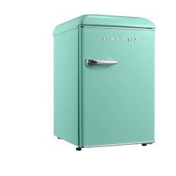 Galanz Retro Mini Fridge, Surf Green (Single Door, Adjustable Thermostat)