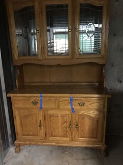 Oak China Hutch