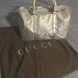 Silver Boston Bag