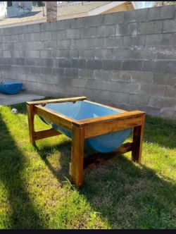 Multi-Use Wood y tub stand$30