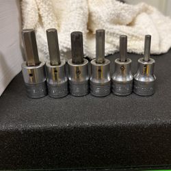 Snap On 3/8 4mm to 9mm Hex Socket