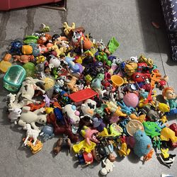 A lot of animals and other toys