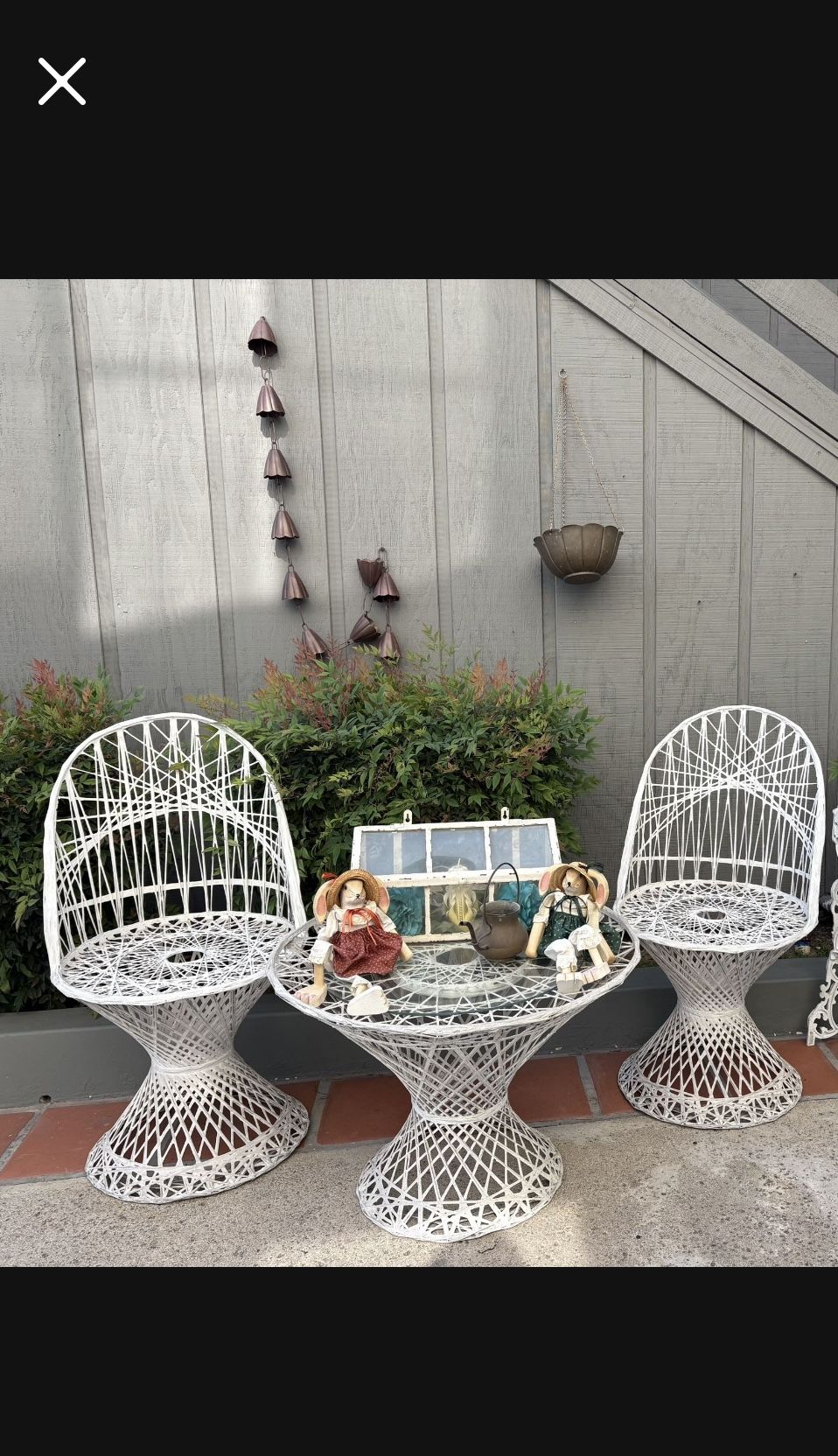 Vintage Mid-Century Spun Fiberglass Patio Furniture, Chair, Chairs & Table$100 Each DEAL FOR ALL