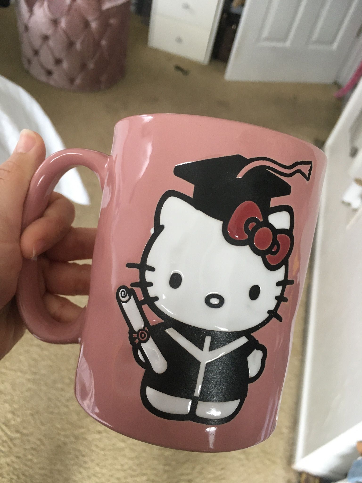 hello kitty graduation mug