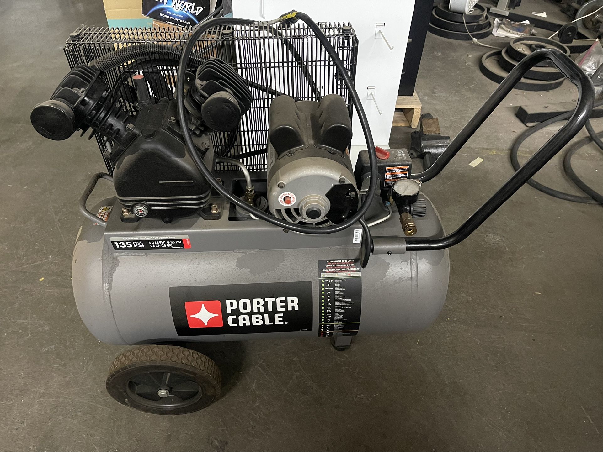 Porter Cable 20 Gallon 135 Psi Air Compressor 1.6HP