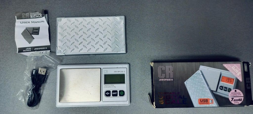 CR Portable Digital Scale USB Charge Steel Design