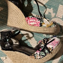 Floral Espadrilles Heels 