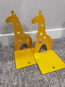 Giraffe Shape Nonskid Metal Bookends Originally $15
