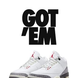 Air Jordan 3 White Cement 