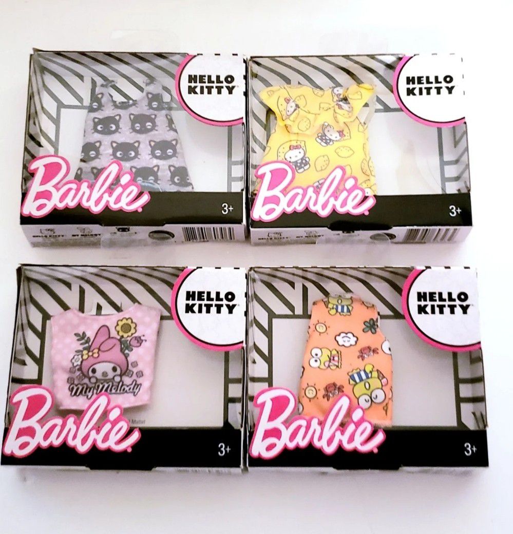 Barbie Sanrio Hello Kitty Shirts bundle