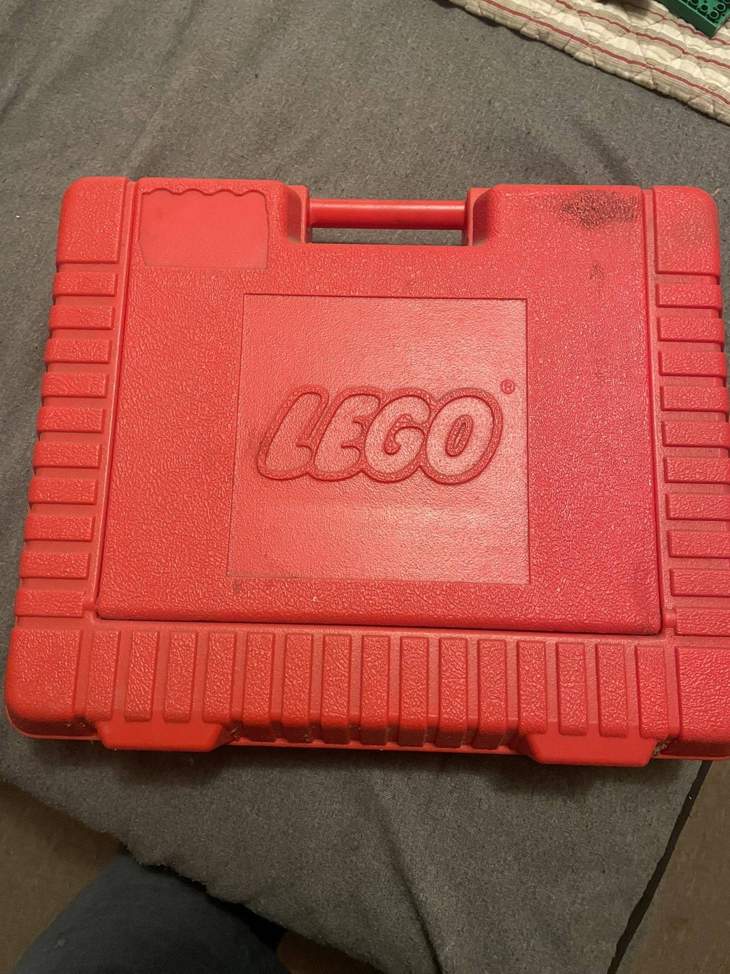 Vintage red Lego carry storage briefcase case 1985 15.5 x 12.5 x 4 Full Of Legos/parts/toys!