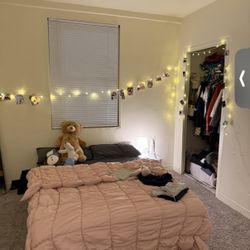 Full size bed frame and mattress 