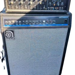 Vintage Ampeg SVT-200T Bass Combo Amp & SoundTech 4150 4-Ch Powered Mixer Tube Sound No Maintenance 