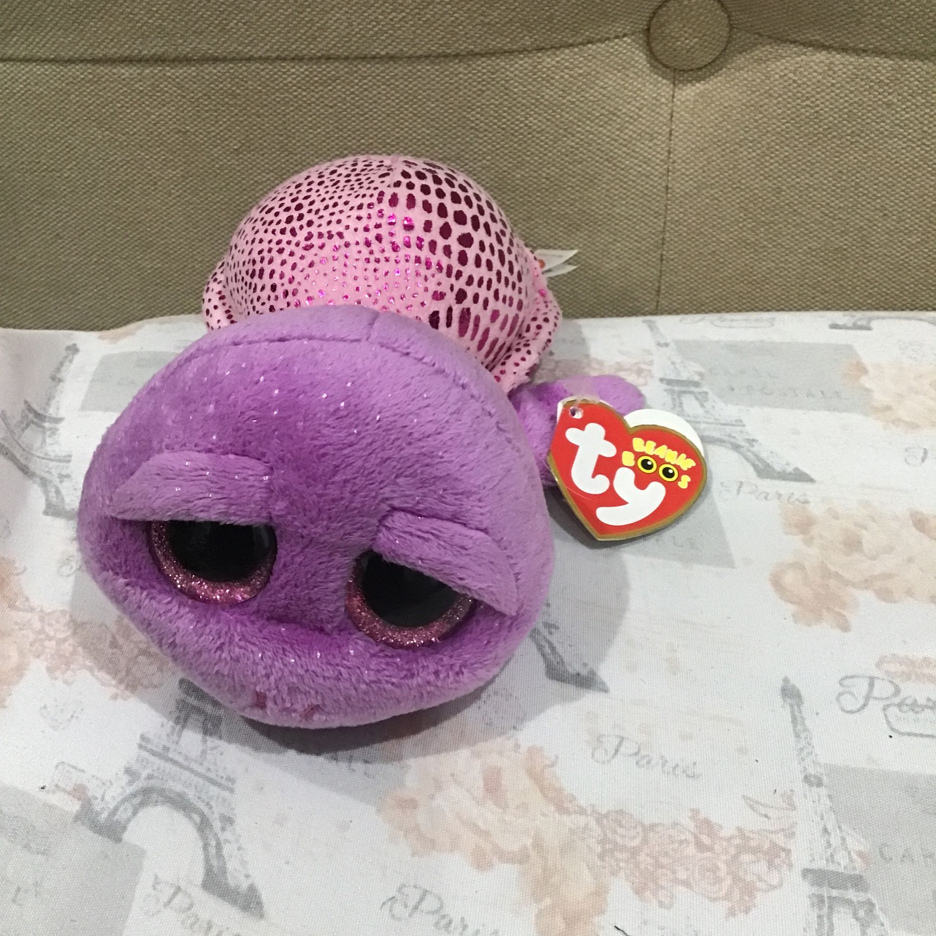 Purple and pink beanie boo turtle