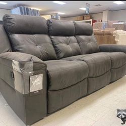 Ashley Jesolo Gray Reclining Sofa Couch With İnterest Free Payment Options 