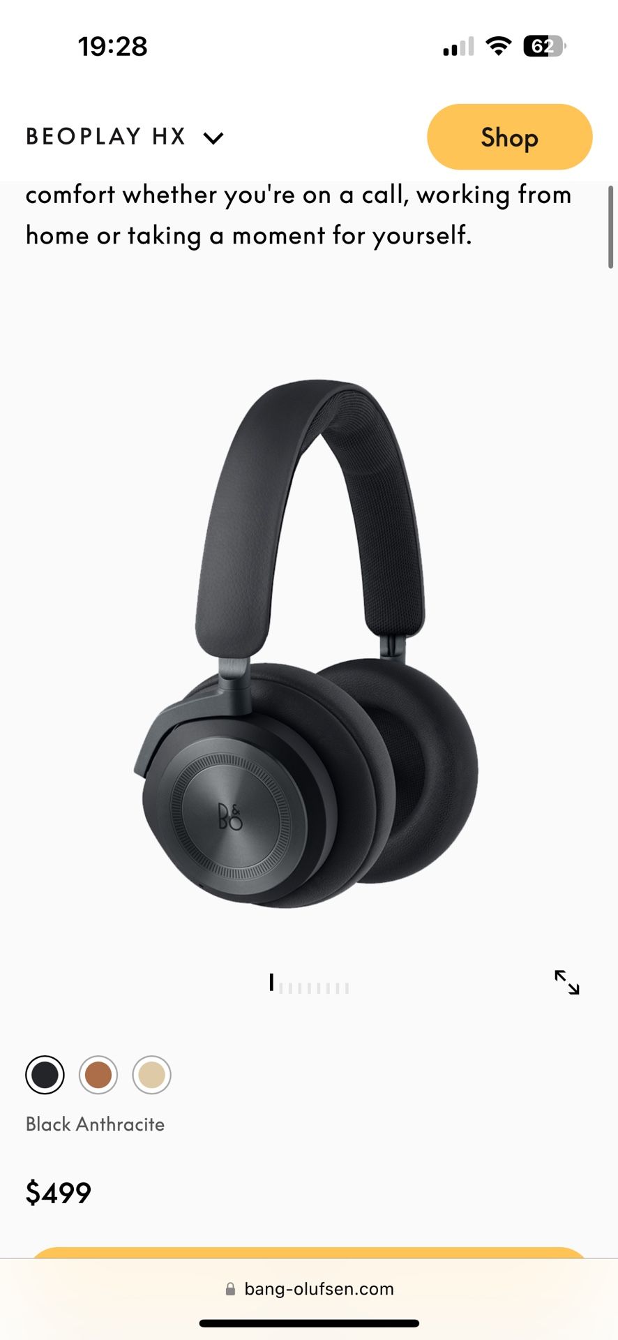 Bang & Olufsen Beoplay HX headphones