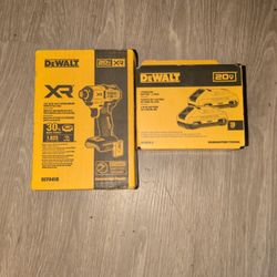 DeWalt 1/4" 3 Speed Impact Driver & 20v Lithium Battery Pack (2)