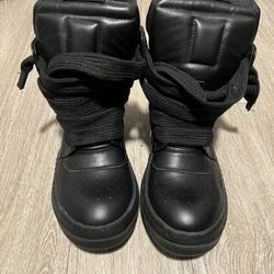 Rick Owens Geobasket Black Jumbo Lace