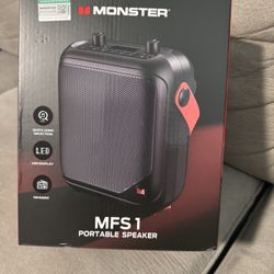 Monster Mfs1 Bluetooth And Radio Speaker Totally New 40 Watts 