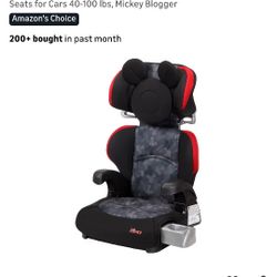 Disney Pronto Booster Car Seats, Belt-Positioning, Booster Seats for Cars 40-100 lbs, Mickey Blogger