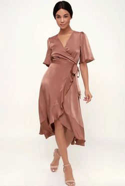Lulu’s Mauve Midi Dress - Medium