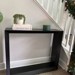 Black Modern Entry Table - like new