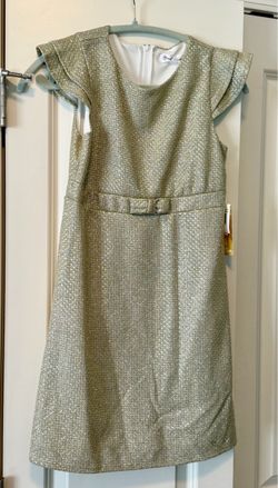 Girls Gold Dress size 14 with tags