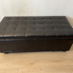 Leather Ottoman (Read Description)