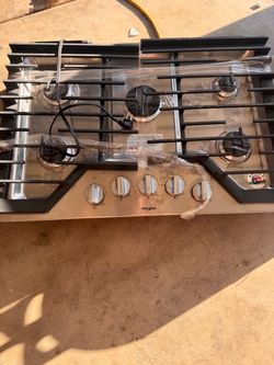 Whirlpool 5-Burner Gas Cooktop Stainless Steel