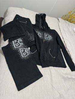  BCBG Max Azria full-zip hoodie and matching pants set 