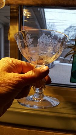 Heisey glass, total of 9