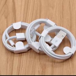 3 Charger Cables Cords For iPhone 5 6 7 8 X 11 12 13 14 Pro Max - charging cables 3 FT Long Chargers