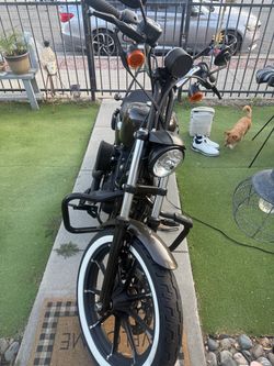 Cruiser Motorcycle with Whitewall Tires